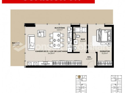 APARTAMENTE CU 2 CAMERE IN BLOC NOU | COMISION 0%